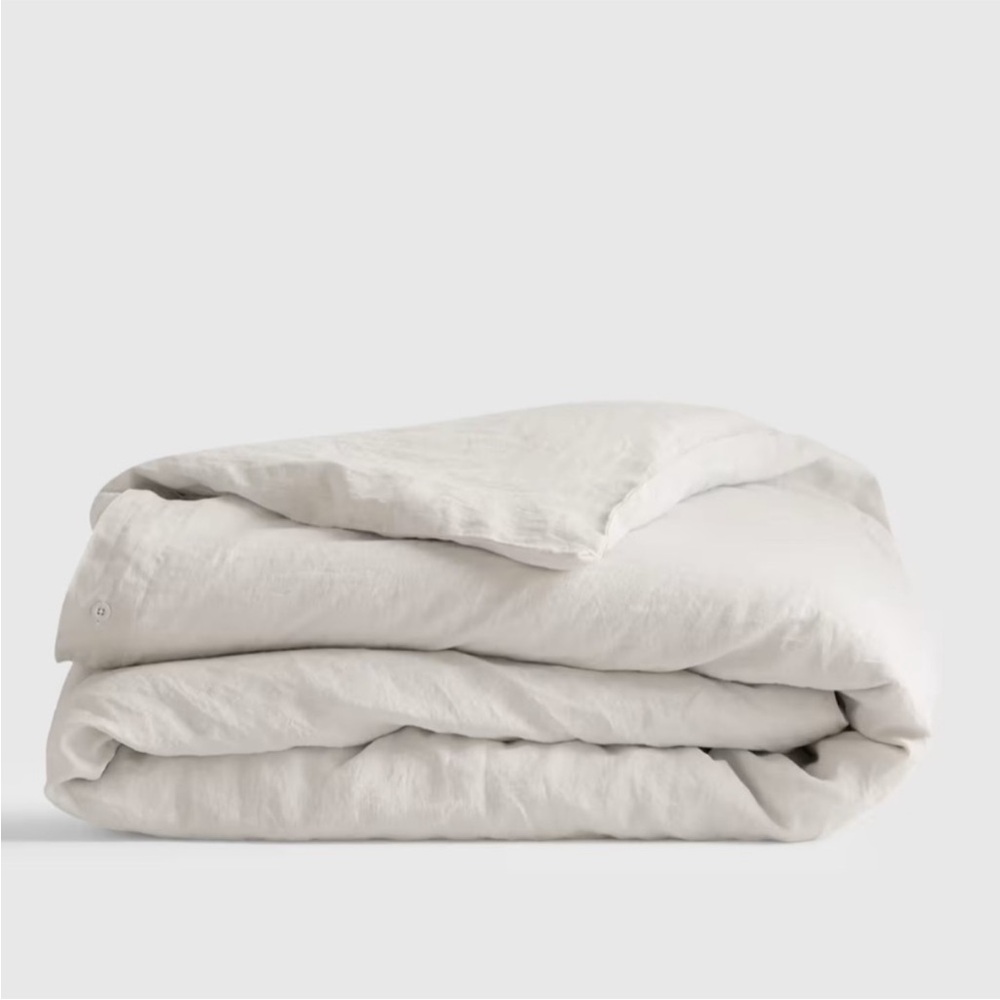 QUINCE European Linen Duvet Cover King/Cal King Sand 8142